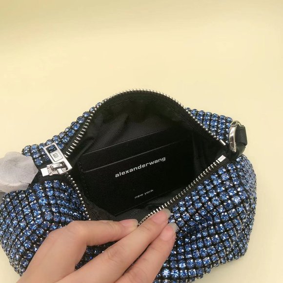 Alexander Wang logo on the straps blue crystal bag shoulder bag main image 9